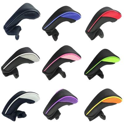 China Protect golf clubs headcovers hybrid ut net cloth club head covers have socks nine kinds of color for sale