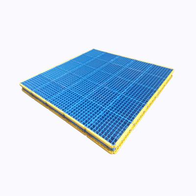 China Big Size 2000x2000mm Recyclable Floor Stacking Splicing Plastic Pallet For Turnover Use for sale