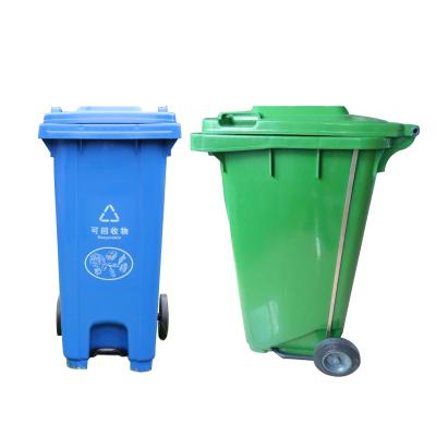 China Sustainable Outdoor Plastic Waste Bin Bin 120 Liter Waste Bin Wheelie Bin for sale