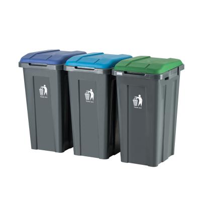 China 660 L Sustainable Plastic Waste Bin / Rubbish Wheeled Bin / Waste Foot Operated Crate for sale