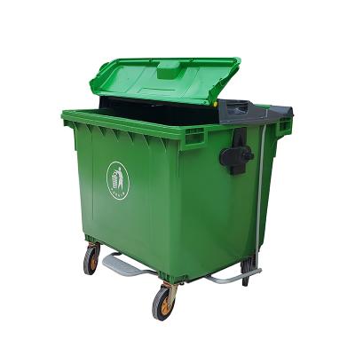 China 1100 Liter Sustainable Garbage Bin Corrugated Plastic Recycle Bin Made In China for sale