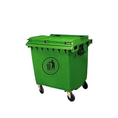 China Large Sustainable Capacity 1100 Liter Plastic Rubbish Rubbish Bin With Lid for sale