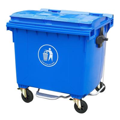 China 1100 Liter Sustainable Garbage Bin Corrugated Plastic Recycle Bin Made In China for sale