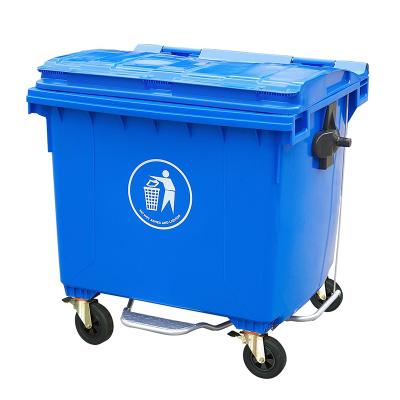 China China Manufacturer 660L/700L Sustainable Underground Garbage Bin/1100L Garbage Bin/Garbage Bin With Wheel for sale