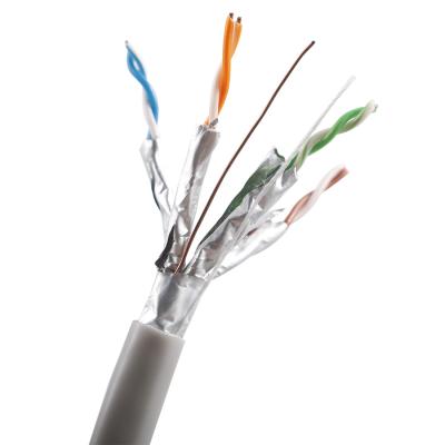 Chine PVC de cuivre 10 Gigabit Ethernet câble le câble Ethernet protégé par Cat6a de 23awg 0.57mm à vendre