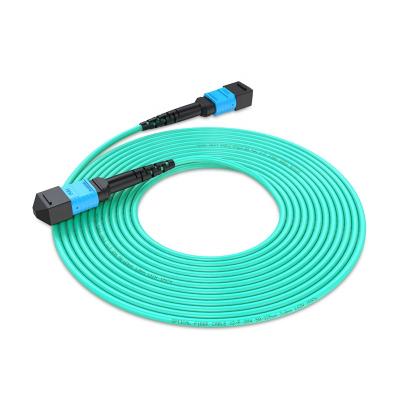 Chine 12 la fibre LSZH 10m DACTYLOGRAPHIENT B Mpo à la corde de correction de fibre du câble OM3 de fibre de Mpo à vendre