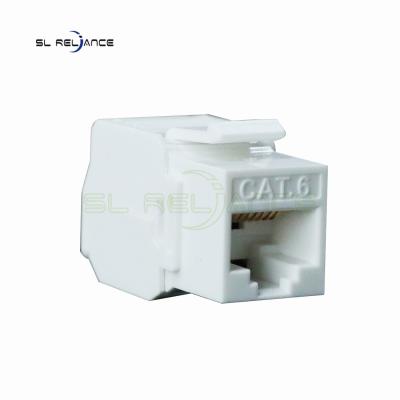 China Unscreened UTP CAT6 RJ45 Keystone Jack Network Modular Jack 180 Degree for sale