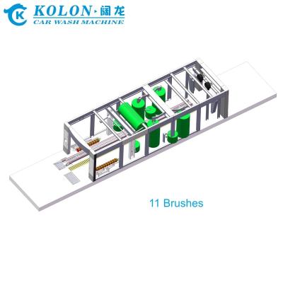 Chine 11 Brosses Automatique Tunnel Machine à laver les voitures longueur 14900mm à vendre