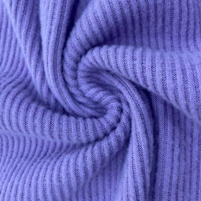 China Hot Selling Stretch Keqiao Yarn Dyed Single Color Brush Spandex Hacci Fabric For Clothes for sale