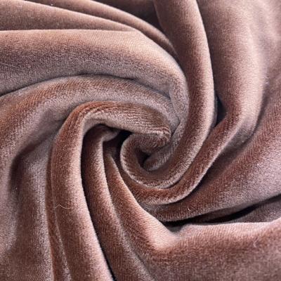 China Double Faced Printing Fabric With Plain Dye Lizabella Velvet 2021 Soft 100% Polyester 2000 Yards Dyed Color Knitted Roll Customized Packing T/T for sale