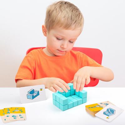 China Toy Children's Education Intellectual Thinking Blocks Building Toys 3D Building Model Early Preschool Puzzle Game for sale