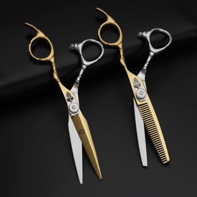 China Thinning Scissors Make Craftsman 4 Custom tesoura barbeiro de tijeras de barbero set of 6 Japanese left hand 9CR13 steel beauty scissors barber shears for sale