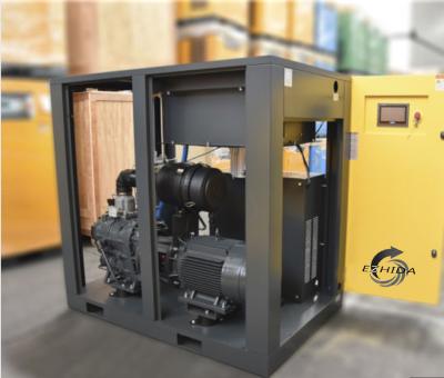 China Lubricated Double Stage Compressor Air Cooling PM VSD Screw Air Compressor With High Efficiency for sale