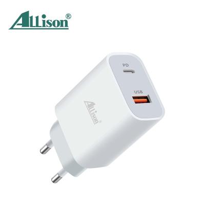 China Mobile phone home charger for all electronic products, with 1 USB and 1 palladium fast charging port for sale