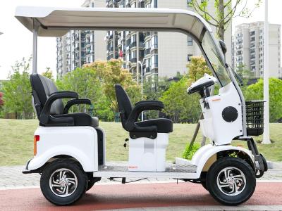 China eLifecenter Mini Golf Sightseeing Bus Hotel Resort Passenger Shuttle 100/90-8 Electric Trolley 4 Seats for sale