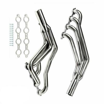 China 2 Bolt Long-Tube Exhaust Manifold Header For 1967-1974 V8 LS/LS1-LS6 LSX SBC Exchange Stainless for sale