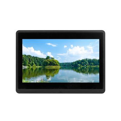 China Widescreen HD Industrial Monitor Display 12V Power VGA Monitor 10 Inch Resistive Touch Screen Monitor Yes for sale