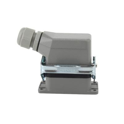 China Audio & Video Heavy rectangular connector IP65 10pin H10A top entrance with thin single lock lever for sale