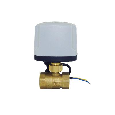 China General 2-Way Waterproof 12/24V DN20 Electric Ball Valve Motorized Controller Brass IP65 For Industrial Use for sale