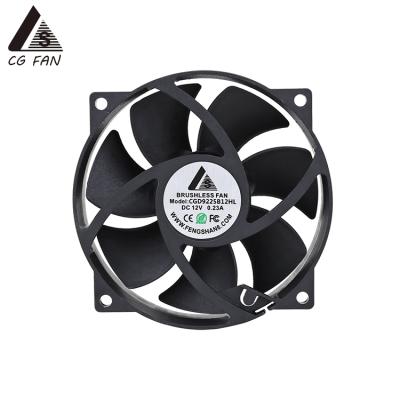 China Waterproof Industrial Equipment DC Fans 92*92*25mm 7 Impellers 12v Axial Industrial Fan 9225 for sale