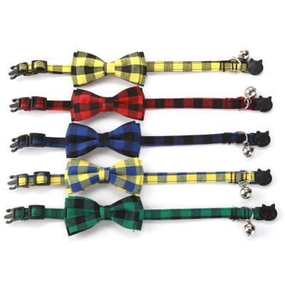 China New Viable Dog Cat Collar Bow Hoop Safety Button Pet Collar for sale