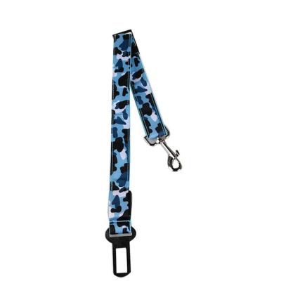 China Manufacturer Direct Selling LED Pet Seat Belt Car Pull Stocked Charging Rope With Camouflage Color for sale