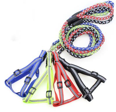 China Lights Pets Wholesale Reflective Harness Rope Dog Chest Strap Pet Leash Traction Rope Dog Chain Pet Supplies for sale