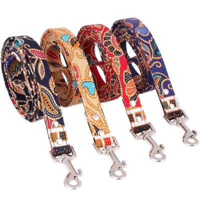 China New Fashion Pet Lights Pull Rope Bohemian Style Dog Leash Soft Cloth Dog Chain Pet Leash Supplies for sale