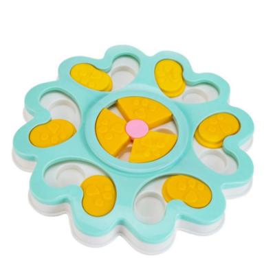 China Non-automatic Educational Dog Bowl Interactive Pet Flower Pet Toy Anti Slip Plastic Slow Dog Training Interactive Colorful for sale