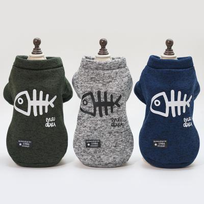 China Sustainable Dog Clothes Winter Clothing Cotton Warm Fish Bone Clothes For Dogs Thickening Dogs Coat Jacket Pet Product for sale