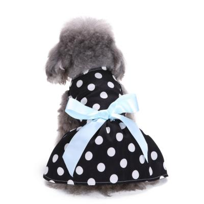 China Viable Hot Selling Lovely Polka Dot Pet Clothes Spring Wedding Dog Flower Dress Clothes Skirt For Puppy for sale