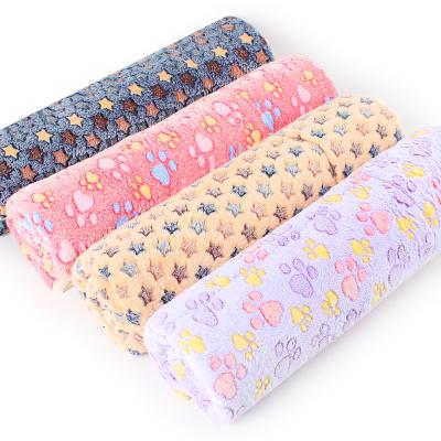 China New Pet Flannel Soft Touch Pet Blanket Dog Sleep Viable Mat Nest Printed Flannel Pad Solid Printed Flannel Pad for sale