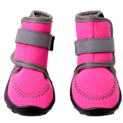 China Sustainable Candy Color Fashion Neoprene Waterproof Boots For Medium-Large Size Dog Shoes for sale