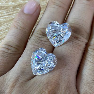 China Game or Color Fire HQ Gems D VVS1 Heart Cut 8X8mm 2 Carat Pass Diamond Tester Loose Diamond Positive Pirce Per Carat for sale