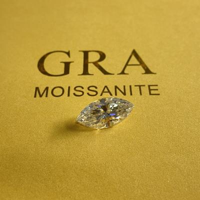 China Superb White Manufacture of Marquis Cut 10x5mm 1Carat VVS Moissanite Moissanite Diamond Ring from Color Game or Fire Lab Developed moissanite Marquis GRA Certificate for sale