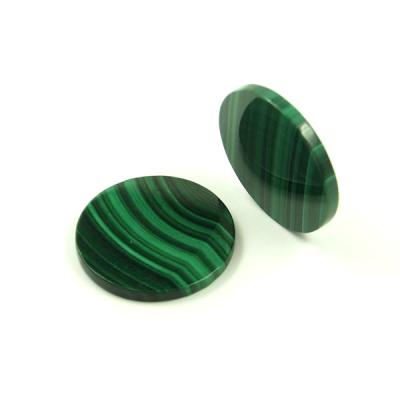 China Natural Color Game Or Fire Malachite Round Coins Malachite Gemstone Green Malachite Price for sale