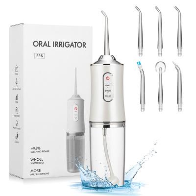 China 2022 Wireless Water Flosser Irrigator Outdoor Portable Oral Teeth Whitening Tooth Cleaner Dental Cleaning Dental Water Spray 220ml for sale