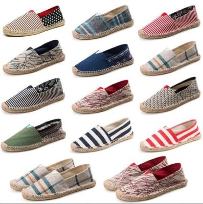 China Fashion Trend Jute Sneakers Wholesale Cheap Canvas Shoes, Slip On Flat Loafers Fashion Casual Sneakers Canvas Ladies Canvas Shoes for sale