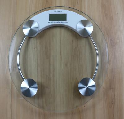 China With Scale Tray (TY-2003A) 180kg 6mm Thick Glass LCD Display Digital Bathroom Scale for sale