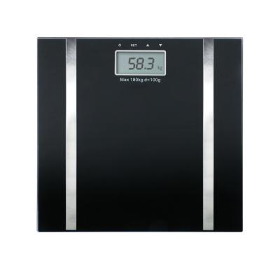 China Tempered Glass+Aluminum+Black Electronic Digital Bathroom Scale BMI Scale Body ABS Plastic Grease Scale TYL-EB616B-BK for sale