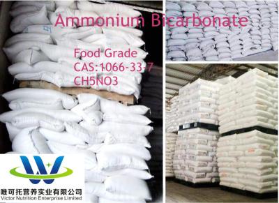 Cina Bicarbonato di ammonio CH5no3 Additivi alimentari per la cottura Agente gonfiante CAS 1066-33-7 in vendita