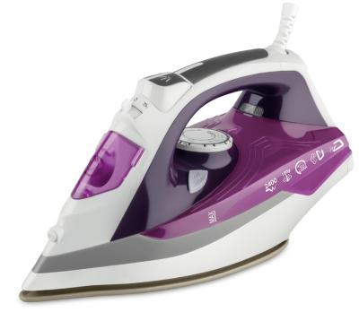 China Professional household steam iron full function with anti calc, anti drip, self clean ceramic solpelate for sale