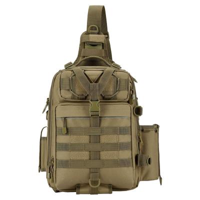 China Large Capacity FREE SAMPLE Fishing Tackle Storage Bag Outdoor Shoulder Backpack Body Sling Cross Bag for sale