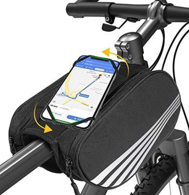 China Bike Front Frame Bag, Universal Bicycle Handlebar Bag, Tube Bike Large Capacity FREE SAMPLE Top Bag for sale