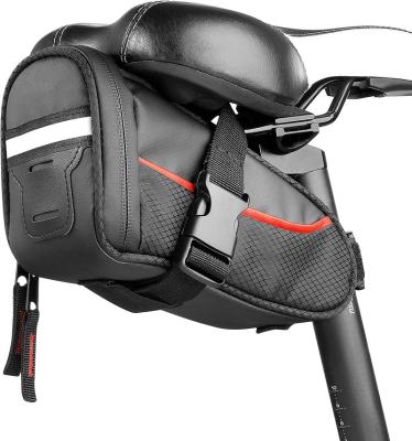 China FREE SAMPLE Large Capacity Bicycle Saddle Bag, Under Seat Bike Bag Waterproof Ultra Light Bicycle Under Seat Storage Packet Pouch for sale