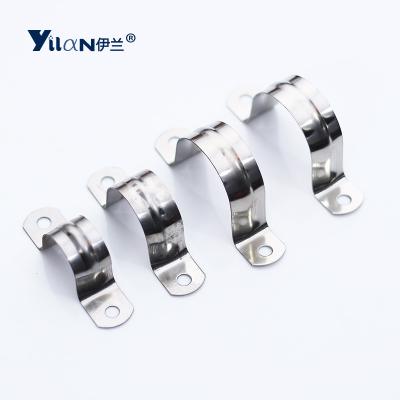 China Connection 201 Stainless Steel Saddle Clamp Water Pipe Fixing Pipe U-Shape Clamp for sale