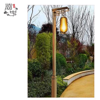 China Landscape Gold Translucent Decorative Light Stainless Steel Garden Lantern Outdoor Garden Light for sale