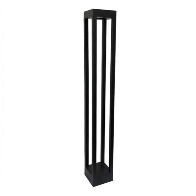 China Waterproof Aluminum Sand Black Aluminum Street Garden Column Garden Column Square 600mm Warm Light Lawn Lamp for sale