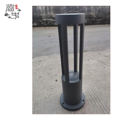 China Garden Decoration Dark Sand Gray Waterproof IP65 7W Cob Led Lawn Bollard Lights for sale