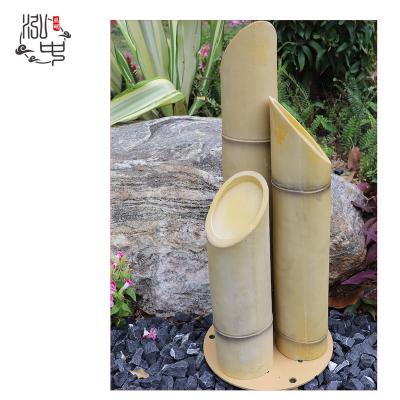 China Garden Patio Path Pillar Lights 3*3w 3000k Emitting Original Wooden Grain Bollard Lamp School Garden Sidewalk Landscape Lighting for sale